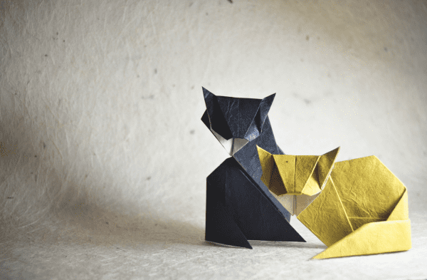 ”Origami Cats” design - Kunihiko Kasahara, pliat de Gonzalo Garcia Calvo